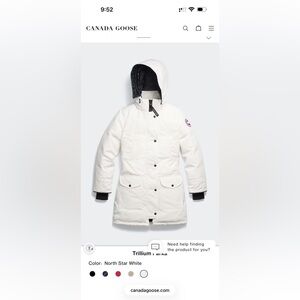 Canada GooseTrillium Parka-HD.Brand new. Medium. Ladies.  White.